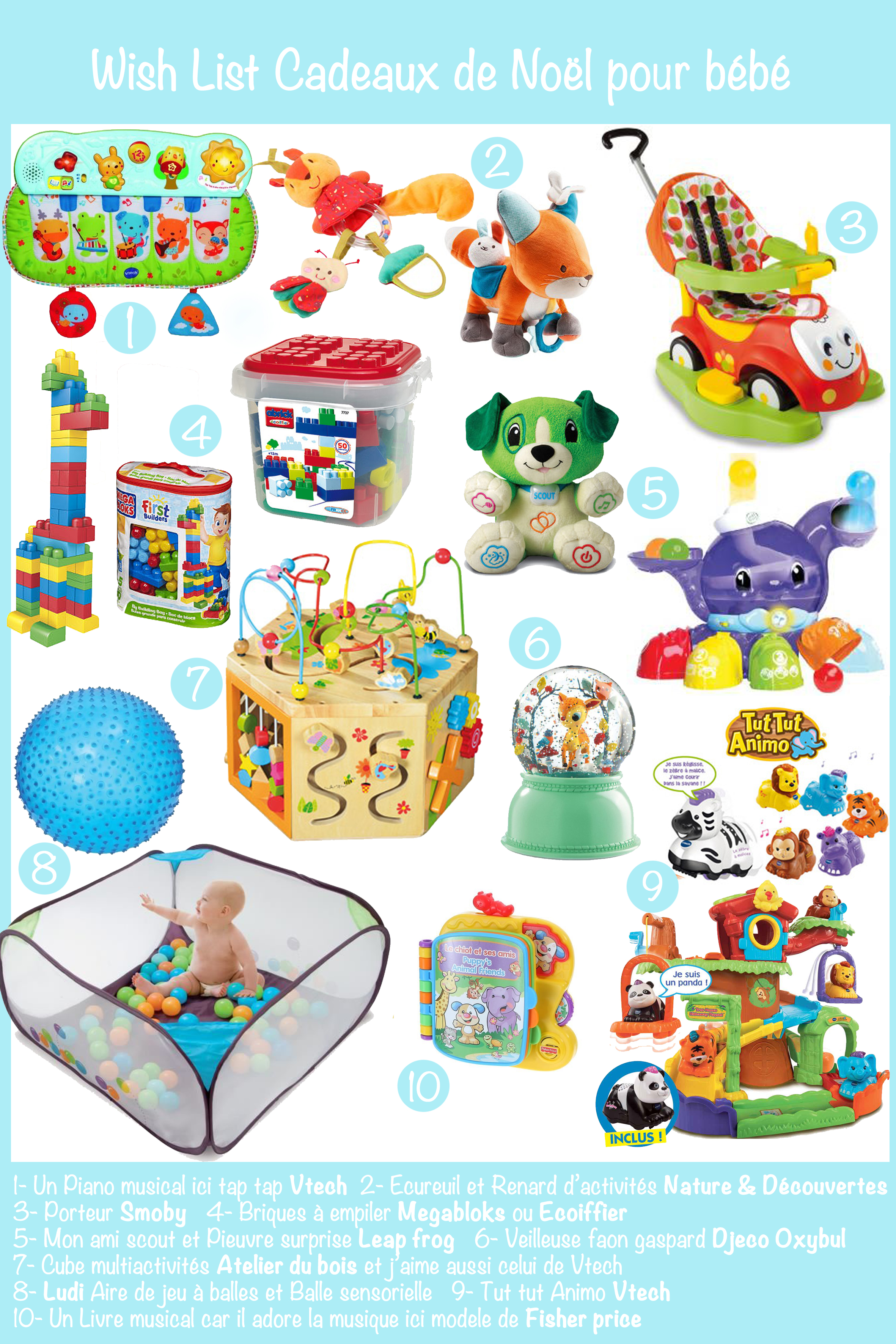 Wishlist jouets de Noël – Bébé de 3 mois